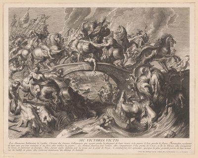 Amazon Battle on a Bridge by Gaspard Duchange (attributed to)