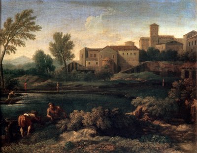 A Small Town in Latium by Gaspard Dughet