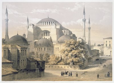 Haghia Sophia, Plate 19: Exterior View of the Mosque by Gaspard Fossati