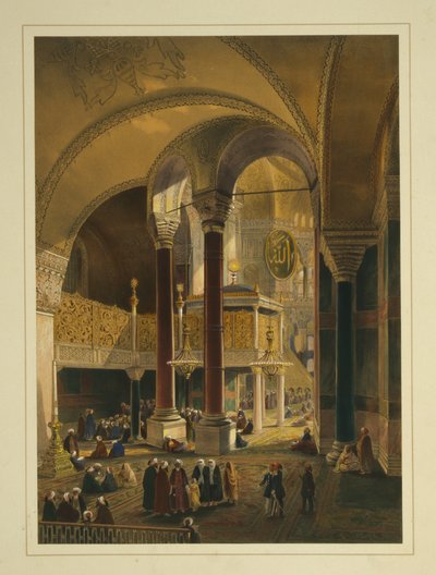 The imperial gallery in the Ayasofya Mosque, formerly the Church of Hagia Sophia by Gaspard Fossati