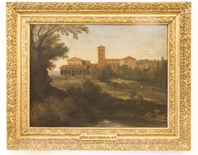 Classical Landscape with a Man Driving a Flock of Sheep by Gaspard Poussin Dughet