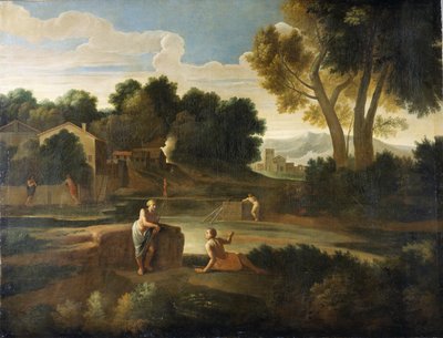 Classical Landscape with Figures by Gaspard Poussin Dughet
