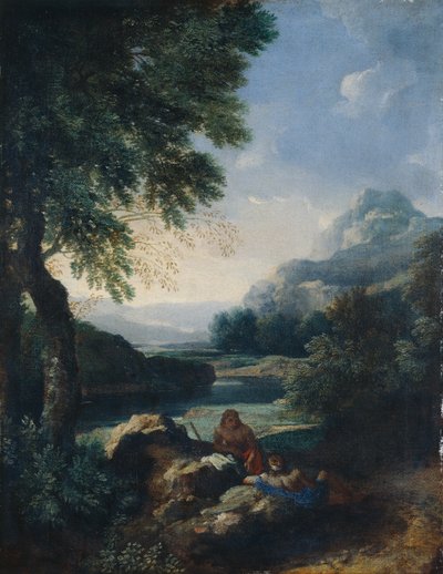 Landscape with Shepherds, c.1660 by Gaspard Poussin Dughet