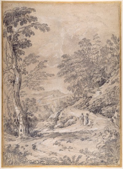 Mountain Road Winding Through Woodland and Rocks by Gaspard Poussin Dughet
