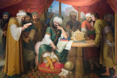 Harun Al Rashid in His Tent with the Wise Men of the East by Gaspare Landi