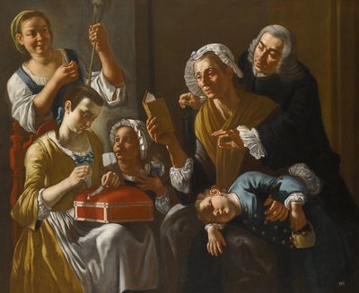 The Sewing Lesson by Gaspare Traversi