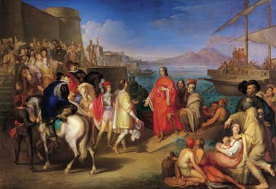 Landing of Lorenzo the Magnificent in Naples, by Gaspero Martellini by Gaspero Martellini