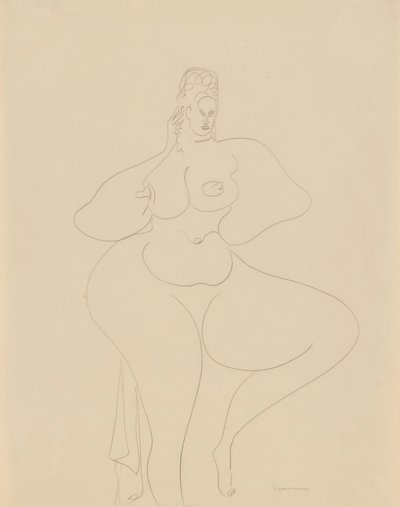 Nude Dancer with Drape by Gaston Lachaise