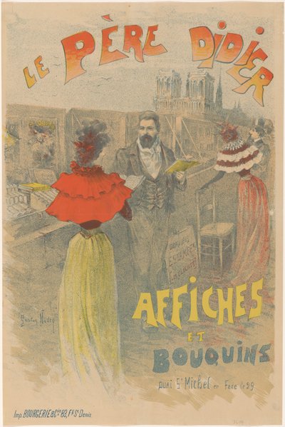 Poster for Le Père Didier, Bookseller and Poster Seller by Gaston Noury
