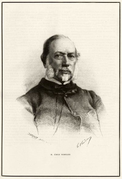 Portrait of Emile Templier (1821-1891), collaborator of Louis Hachette, in charge of the manufacture of the 