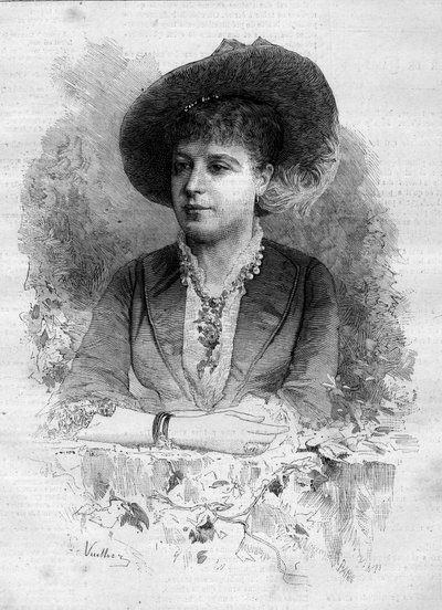 Portrait of Rosita Mauri, Spanish classical dancer. Engraving by Vuillier in “Le Monde Illustré” n°1237 of 11 December 1880 by Gaston Vuillier