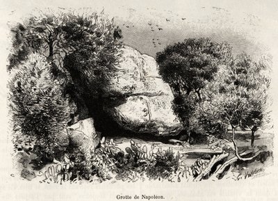 The cave Napoleon loved to take refuge as a child to study and meditate by Gaston Vuillier