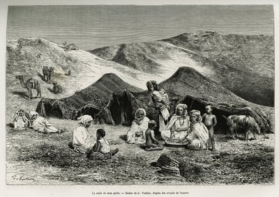 The Nezla of My Guide (engraving by G. Vuillier, to illustrate the Algerian Sahara by V. Largeau, 1874-1878) by Gaston Vuillier