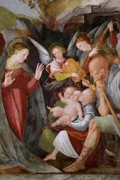 Adoration of the Shepherds with Musician Angels by Gaudenzio Ferrari