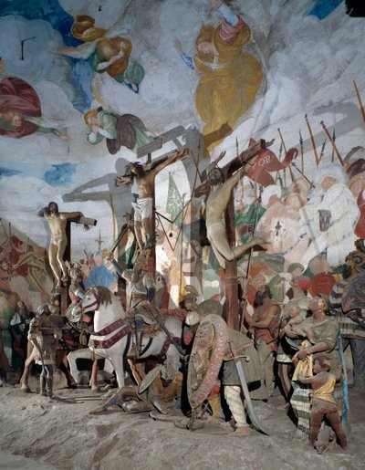 Crucifixion, Detail of Statues by Gaudenzio Ferrari, 38th Chapel, Sacred Mountain of Varallo Sesia, Piedmont, Italy by Gaudenzio Ferrari