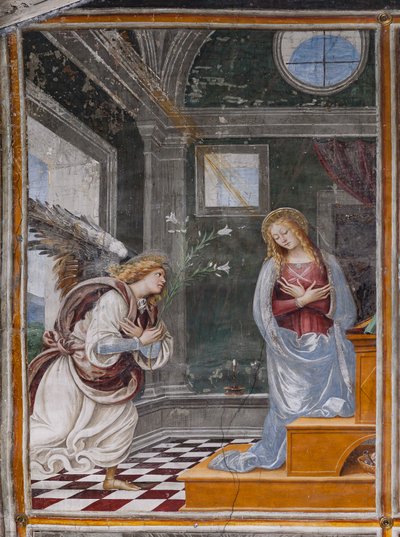 Detail of The Annunciation, from The Life and the Passion of Christ by Gaudenzio Ferrari
