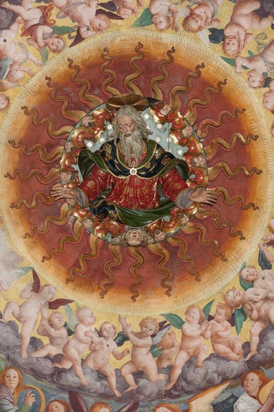 Detail of the Assumption of the Blessed Virgin, known as "The choir of angels playing music" (detail) by Gaudenzio Ferrari
