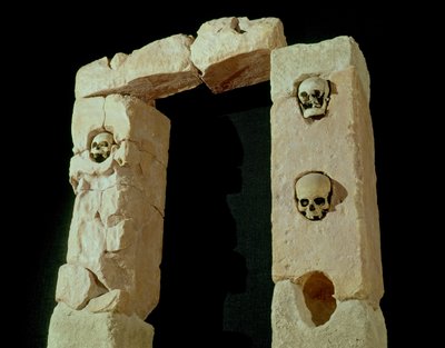 Doorway with Skulls, from the Sanctuary of Roquepertuse, Gaul, La Tene II civilization (3rd-2nd century BC) by Gaulish