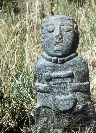 Gallic Site: Statuette with Lyre Discovered in 1988 at Saint Symphorien in Paule in the Cote d
