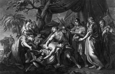 Achilles laments the death of Patroclus, engraved by Domenico Cunego, 1764 by Gavin Hamilton