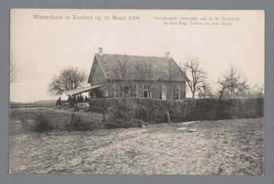 Flood in Zeeland on March 12, 1906 by Gebroeders van Straaten
