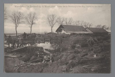 Flood in Zeeland on March 12, 1906 by Gebroeders van Straaten