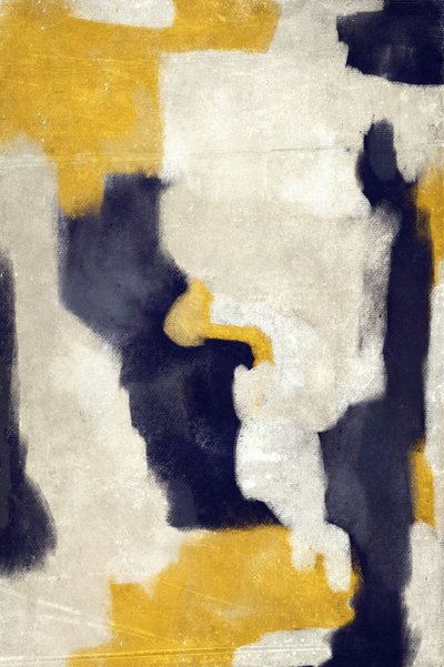 Abstract Gold Indigo Shapes by Gemma Bardot