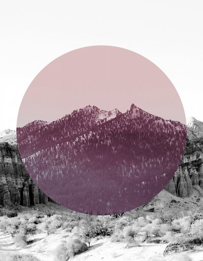 Abstract Mountain Circle by Gemma Bardot