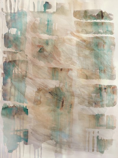 Soft Teal Brown Abstract by Gemma Bardot