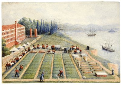 The burial ground at the General Hospital, Scutari, April 1855 by General E.W. Wray