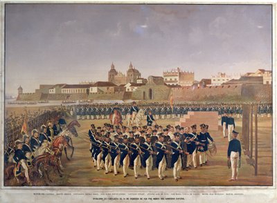 The Shooting of Pantaleon German de Ribon and His 8 Companions in Cartagena on 24th February, 1816 by Generoso Jaspe