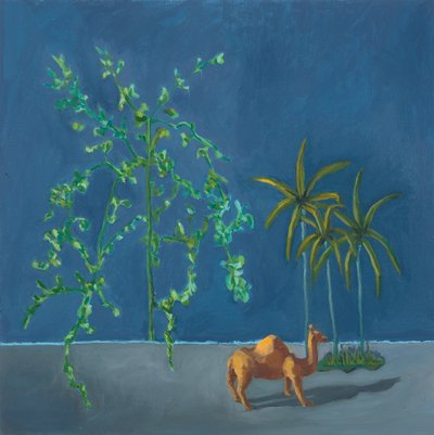 Camel and Two Trees by Genevieve French