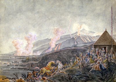 Panic During the Eruption of Piton de la Fournaise by Genevieve Sophie Marie Adele Patu de Rosemont