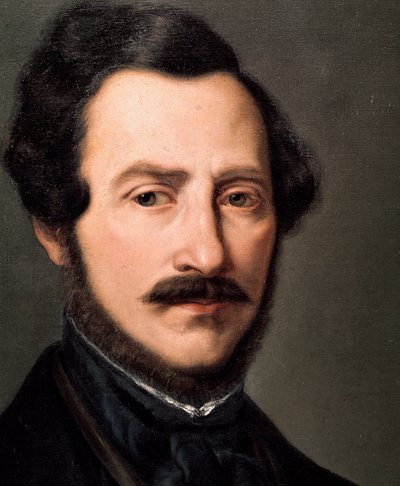Portrait of the Italian Composer Gaetano Donizetti - Painting by Gennario Ruo, Naples Conservatorio di Musica San Pietro a Majella by Gennaro Ruo
