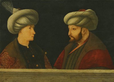 Portrait of Sultan Mehmed II with a Young Dignitary by Gentile Bellini