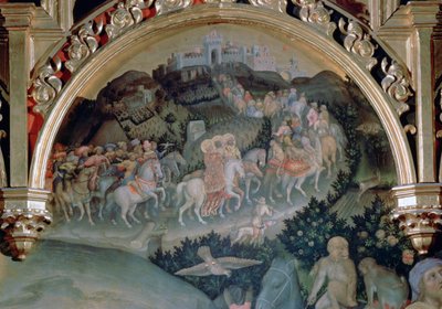 Adoration of the Magi The Strozzi Altarpiece (detail), 1423 by Gentile da Fabriano