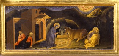 Nativity (Predella of the Adoration of the Magi, Pala Strozzi) by Gentile da Fabriano
