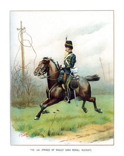 The 10th Prince of Wales Own Royal Hussars, c1890 by Geoffrey Douglas Giles