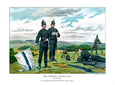 The 1st Middlesex Victoria Rifles, c1890 by Geoffrey Douglas Giles