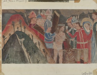 Station of the Cross No. 10: Jesus is Stripped of His Garments by Geoffrey Holt
