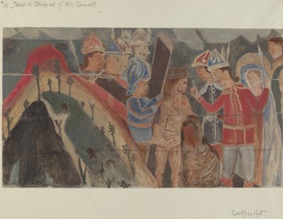 Station of the Cross No. 10: Jesus is Stripped of His Garments by Geoffrey Holt