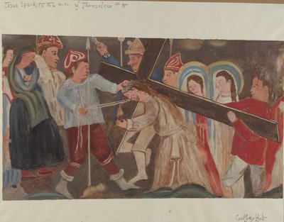 Station of the Cross No. 8: Jesus Speaks to the Women of Jerusalem by Geoffrey Holt