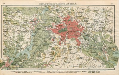 School Map of the Surroundings of Berlin by Geographische Anstalt von Velhagen und Klasing