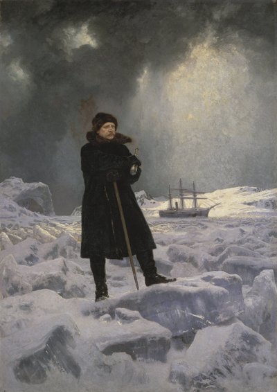 Portrait of the Arctic Explorer Baron Adolf Erik Nordenskioeld by Georg  Rosen