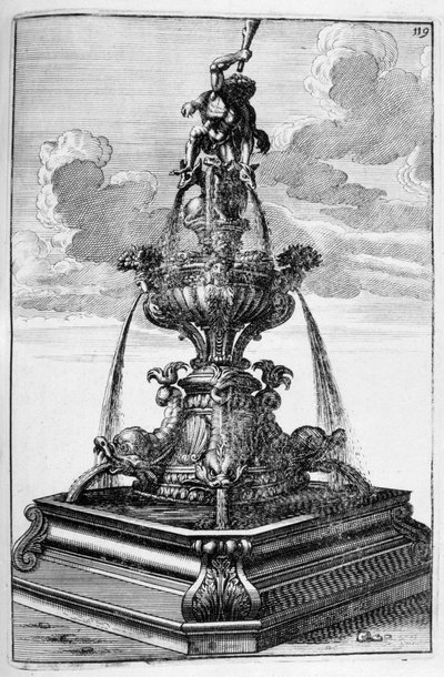 Fountain design by Georg Andreas Bockler