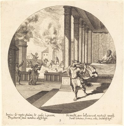 Jove Turns Lycaon into a Wolf by Georg Andreas Wolfgang the Elder