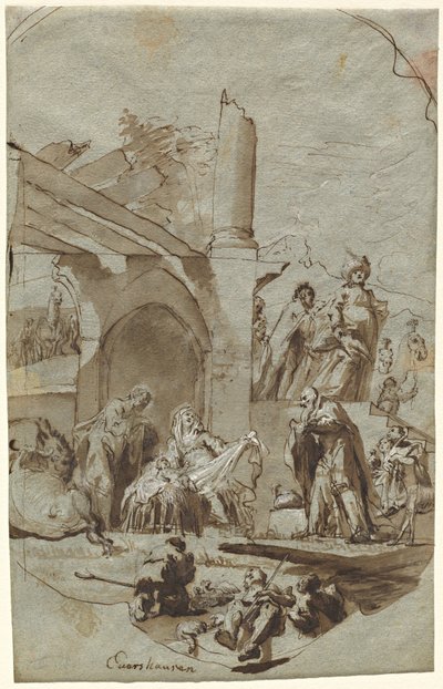 The Adoration of the Magi by Georg Anton Urlaub