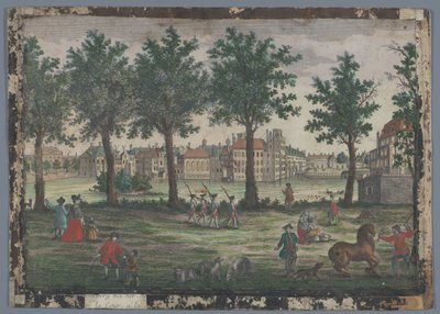 View of the Hofvijver in The Hague by Georg Balthasar Probst (possibly)