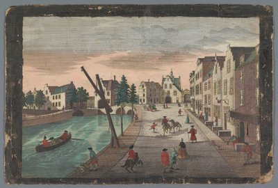 View of the Rotterdam Gate and the Ketel Gate in Delft by Georg Balthasar Probst (possibly)