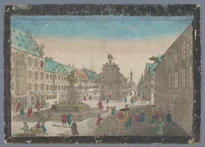 View of the Wine Market in Augsburg by Georg Balthasar Probst (possibly)